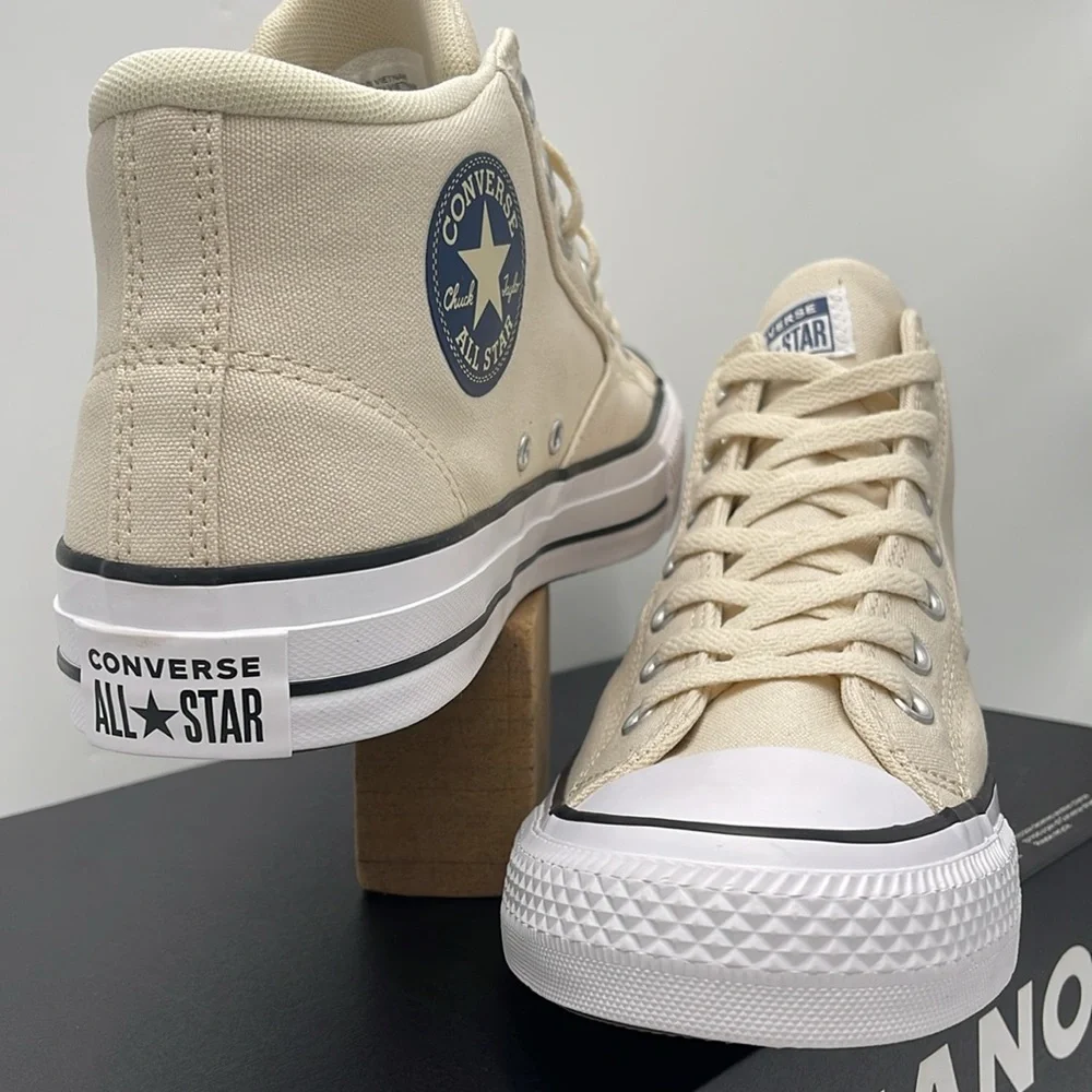 Converse Men's Cream High-Top Sneakers A09458F CTAS MALDEN STREET MID NATURAL